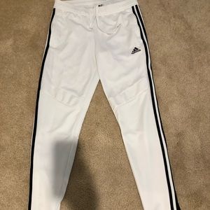 White adidas joggers